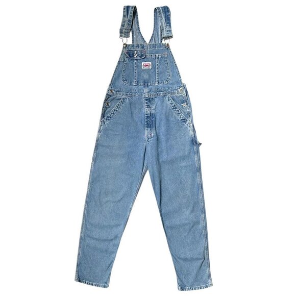 90s vintage denim overalls Ikeda jean carpenter faded utility grunge relaxed. - Picture 1 of 8